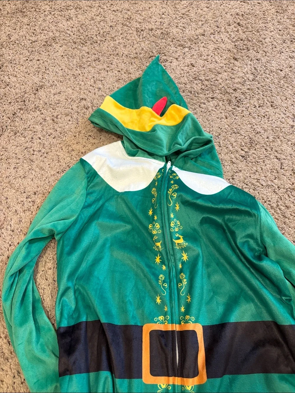Kids Green Elf pjs  with Hood 10/12